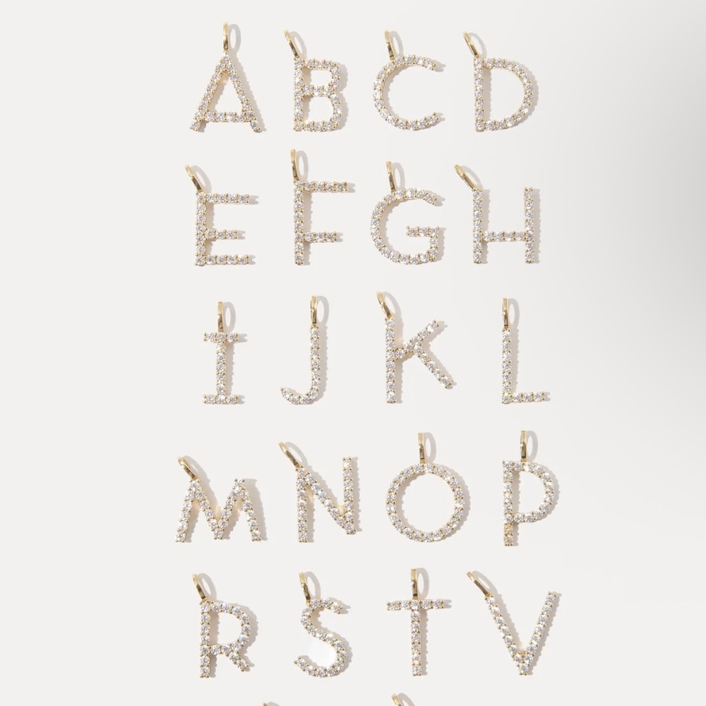 Miranda Frye Sparkling Gold letter C pendant